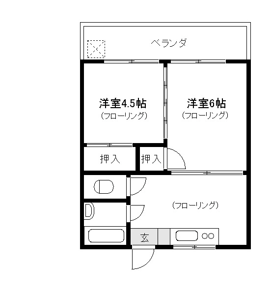 東京都国立市谷保 間取り