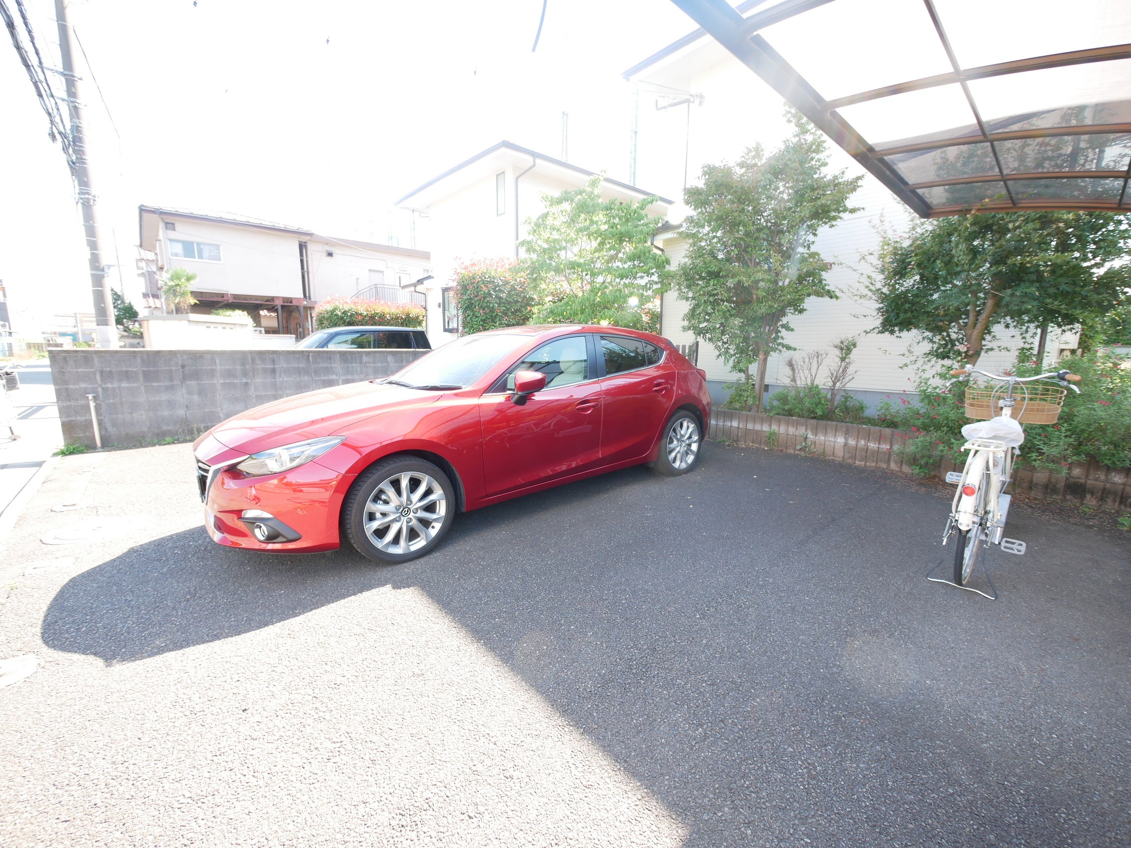 青柳貸家北棟 駐車場