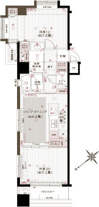 アヴァンティーク銀座２丁目 間取り