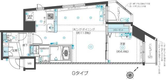 フェニックス新横濱クアトロ 間取り