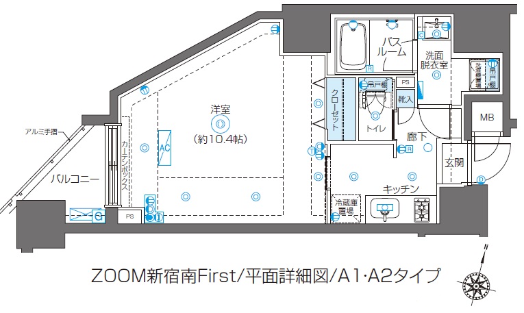 ZOOM新宿南First 間取り