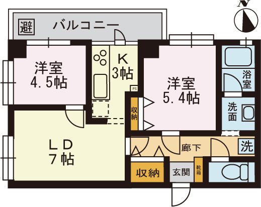 オリエンテ高井戸 202号室 間取り