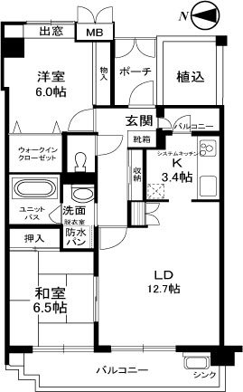 エストネオアージュ 306号室 間取り