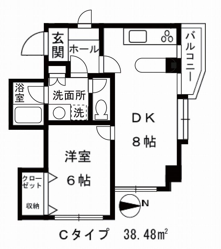 グレンピーク国領 301号室 間取り