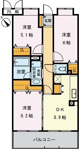 ルシード 302号室 間取り