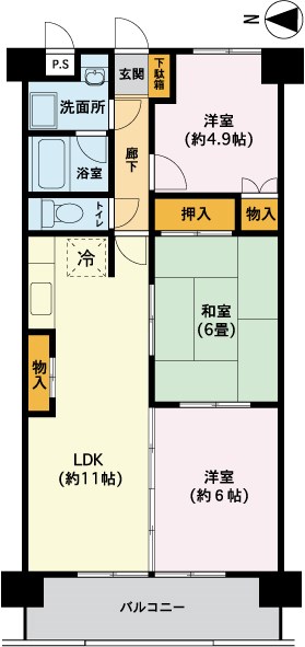 モンテベーネ 604号室 間取り