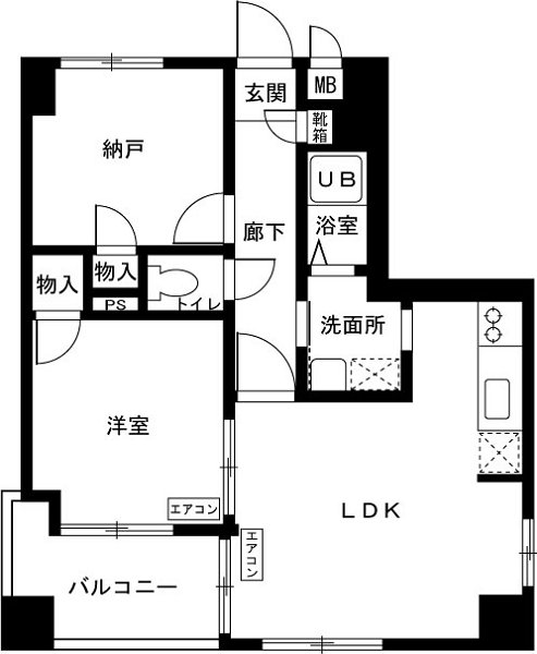 調布パークス 303号室 間取り