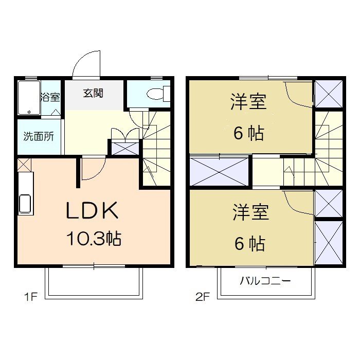 エクセルコート坪井A 間取り