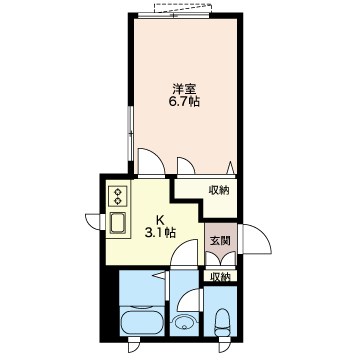 サン大山 102号室 間取り