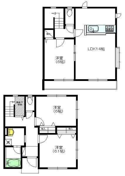 リバーサイドテラス二子玉川 102号室 間取り