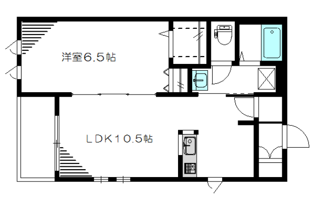 サンスカイ東松原 301号室 間取り