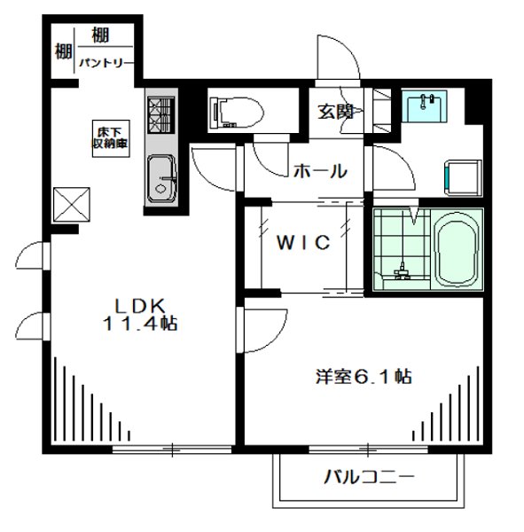 ボヌール北沢 201号室 間取り