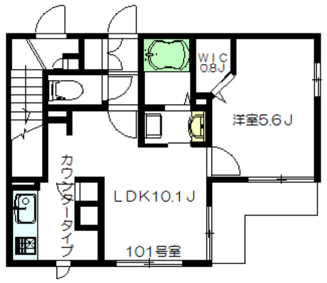 コージーヴィラ 101号室 間取り