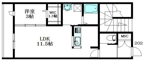 Camp Nou（カンプノウ） 202号室 間取り