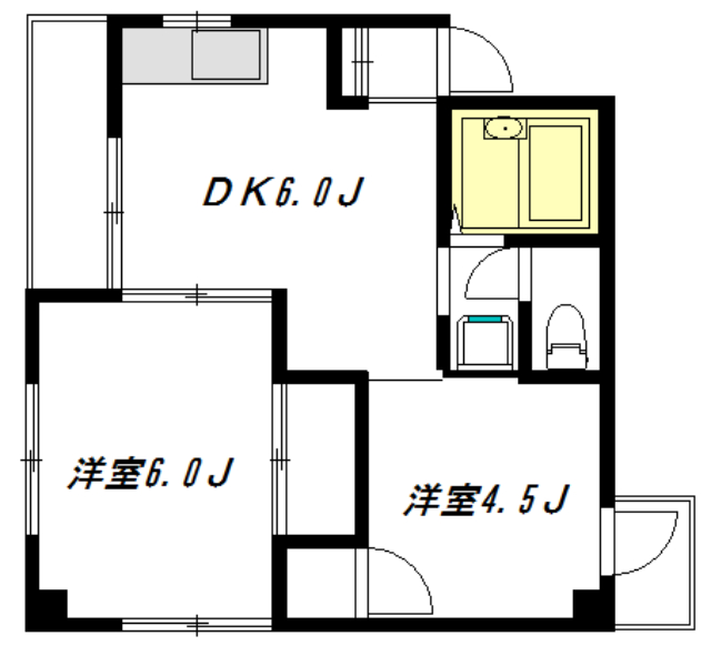 ハイウェル下北 102号室 間取り