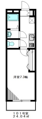 Ｍs 101号室 間取り