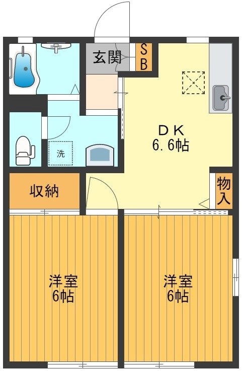 ハウス・ガーディニア 間取り図