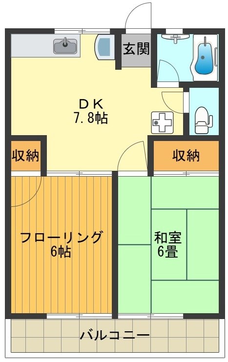 シティハイムひかりハイツ 間取り図