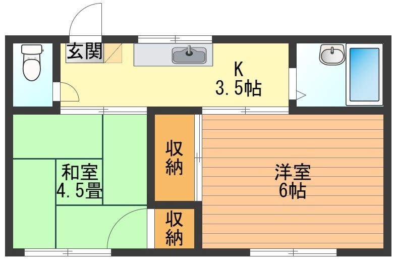 コーポ河北 間取り図