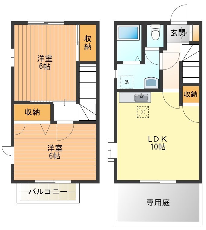 グランメール昭島Ｂ 間取り図