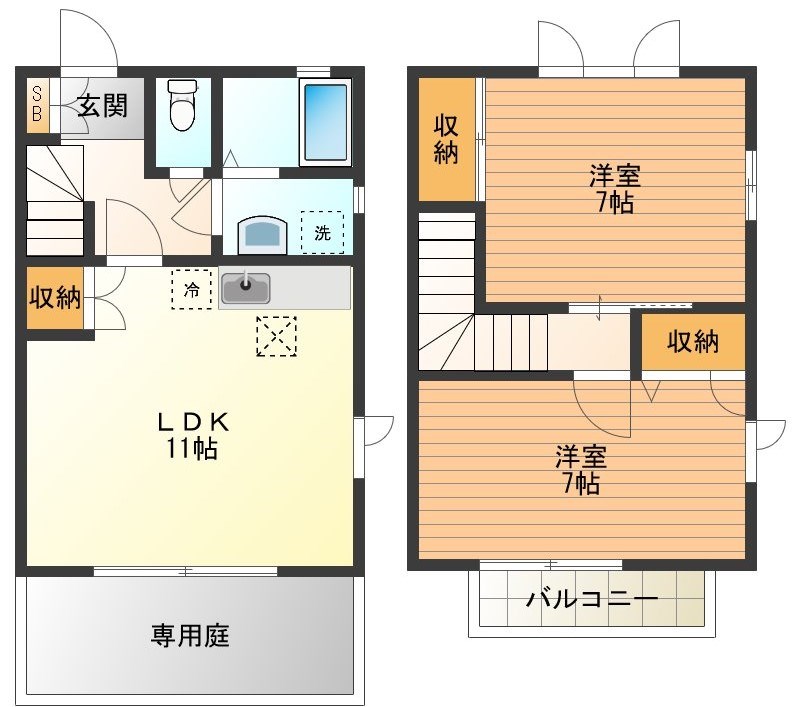 グランメール昭島Ｄ 間取り図