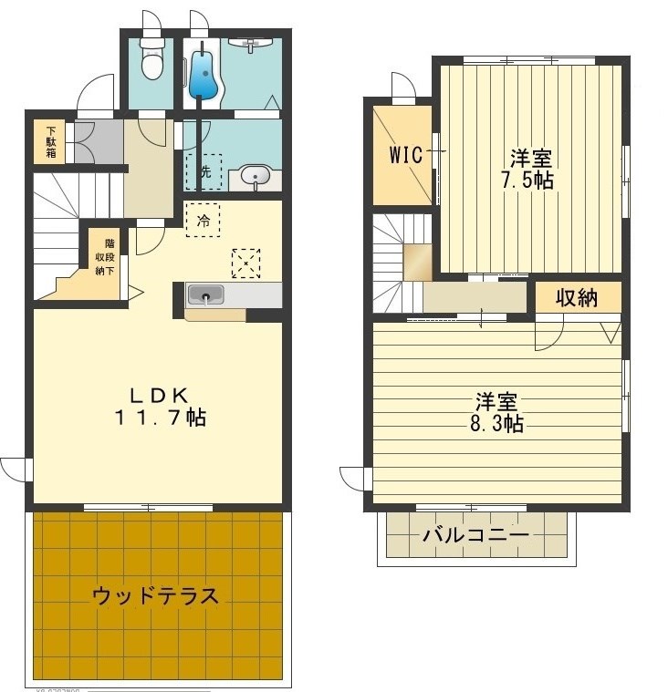 グランメール昭島Ｈ 間取り図