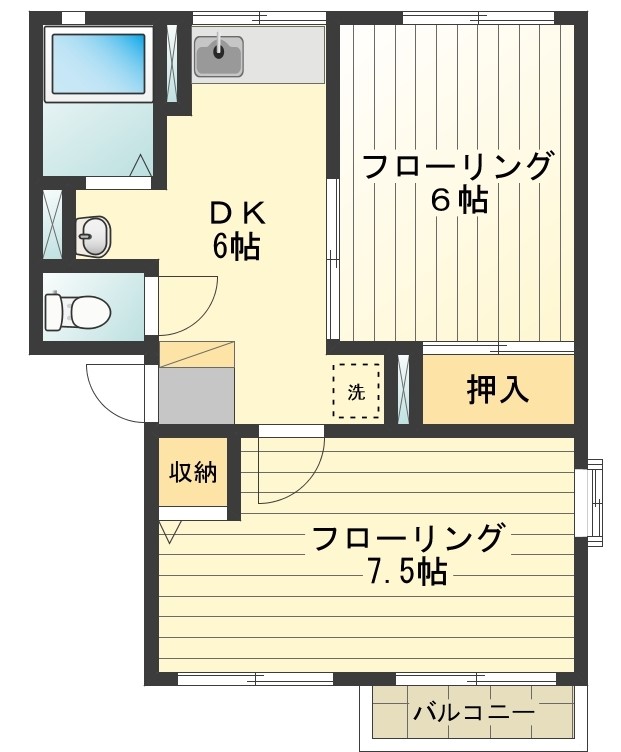 シティハイムいずみⅡ 間取り図