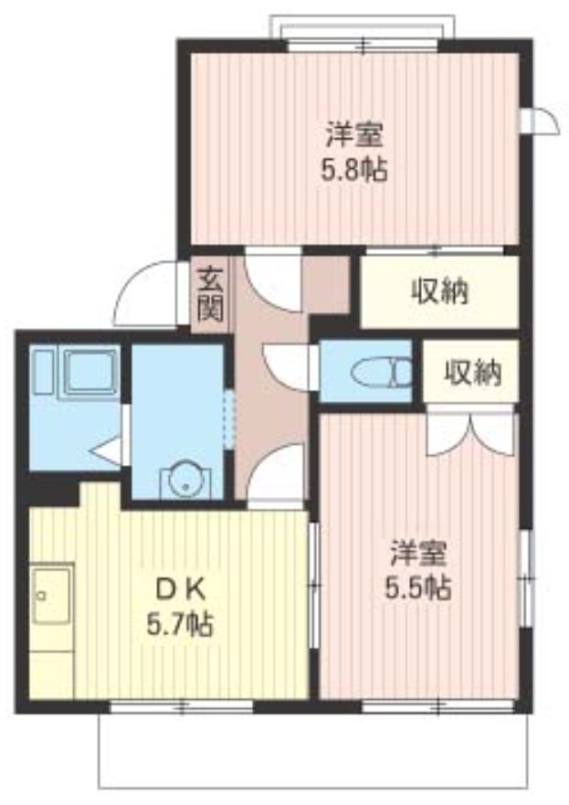 ハイムはなぶさ 間取り図