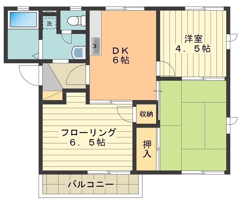 パークハイツＡ 0202号室 間取り