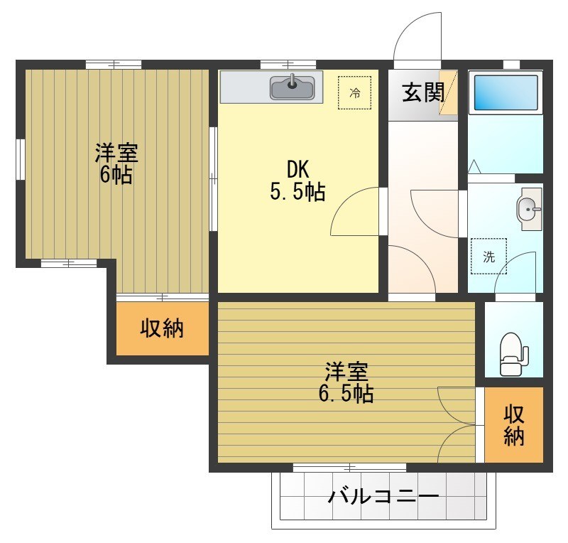 コアロード河辺 間取り図