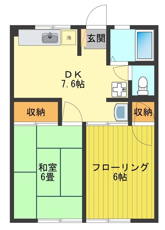 シティハイムイケワダ 間取り図