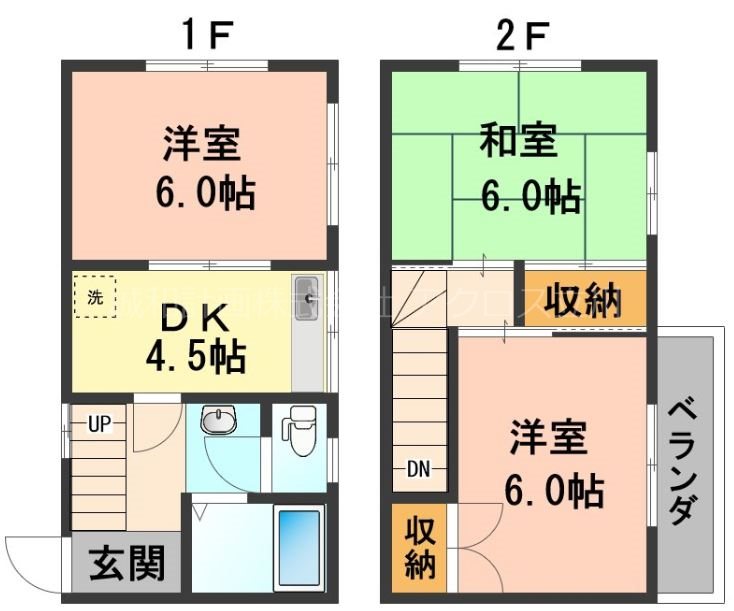 タウンハウスD 間取り図