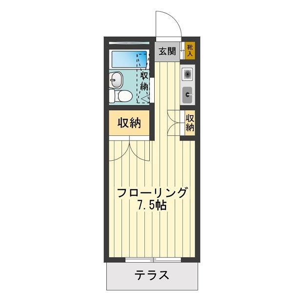 ドミール萩山 0106号室 間取り