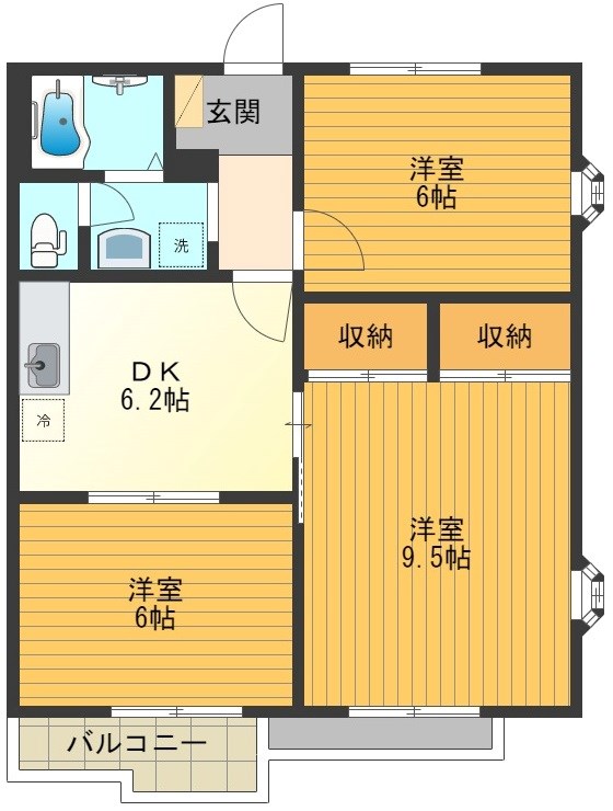 サンレイク仲原 間取り図