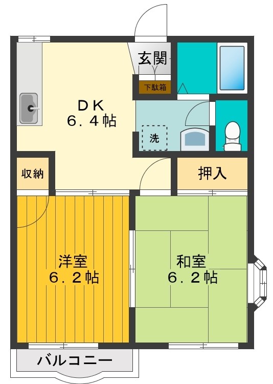 アネックス壱番館 0101号室 間取り