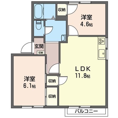 ヴィラ・立川 間取り図