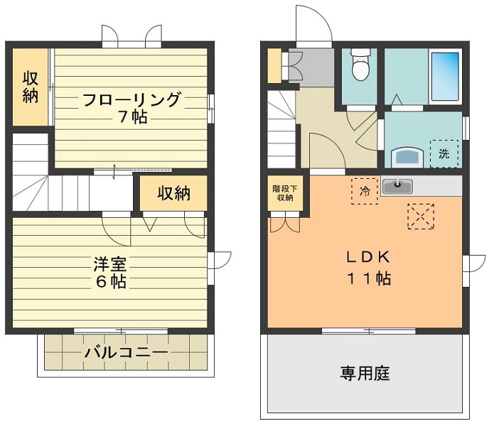 グランメール昭島Ｆ 間取り図