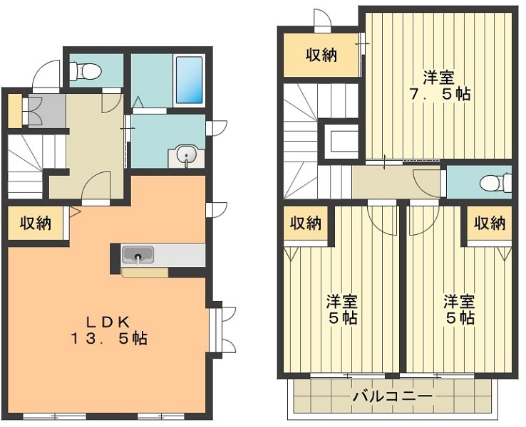 シャーメゾン石川C 間取り図