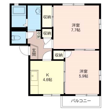 クレールＩ番館 間取り図