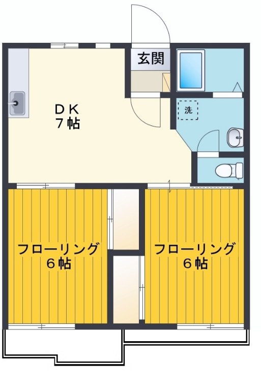 サンレイクペルテ 0205号室 間取り