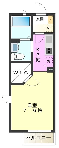 ｏａｋ　ｖｉｌｌａｇe 0205号室 間取り
