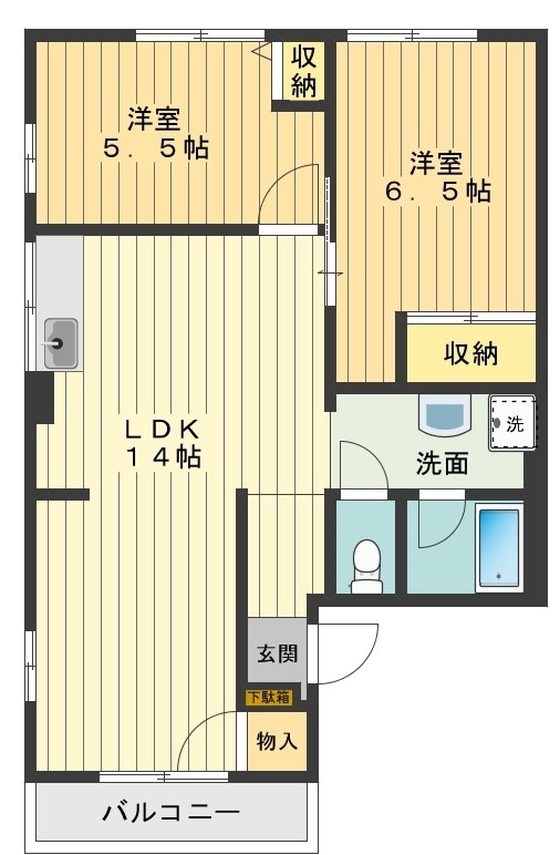 シティハイムシェモア 間取り図