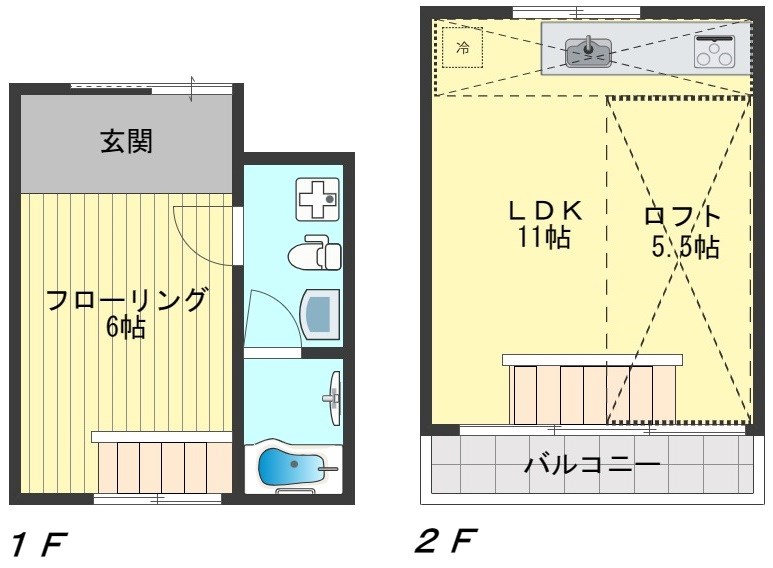Ｆｌａｔ　Ｋ２ 間取り図