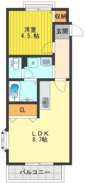 サンハイツシミズB 間取り図