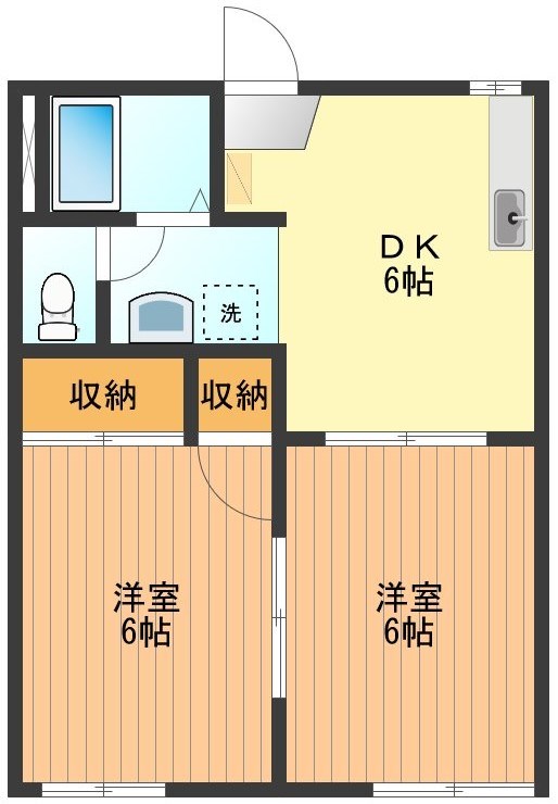 好友館 0102号室 間取り