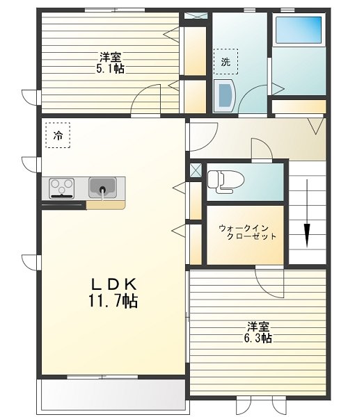 ラ・ヴィラーチェ　ウノ 間取り図