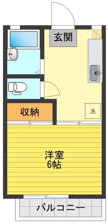 フローラコート 0202号室 間取り