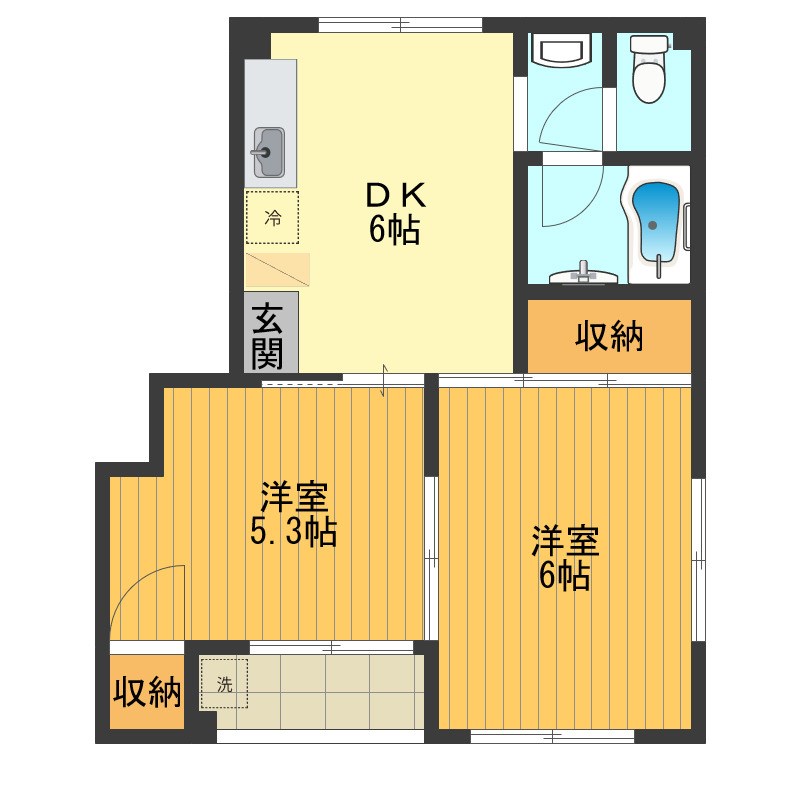 ハイツ宮崎 間取り図