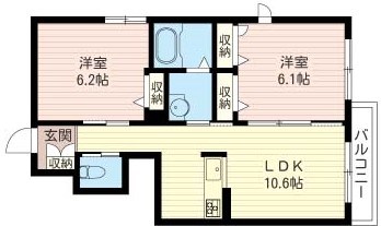 シャルマンＤ 0101号室 間取り