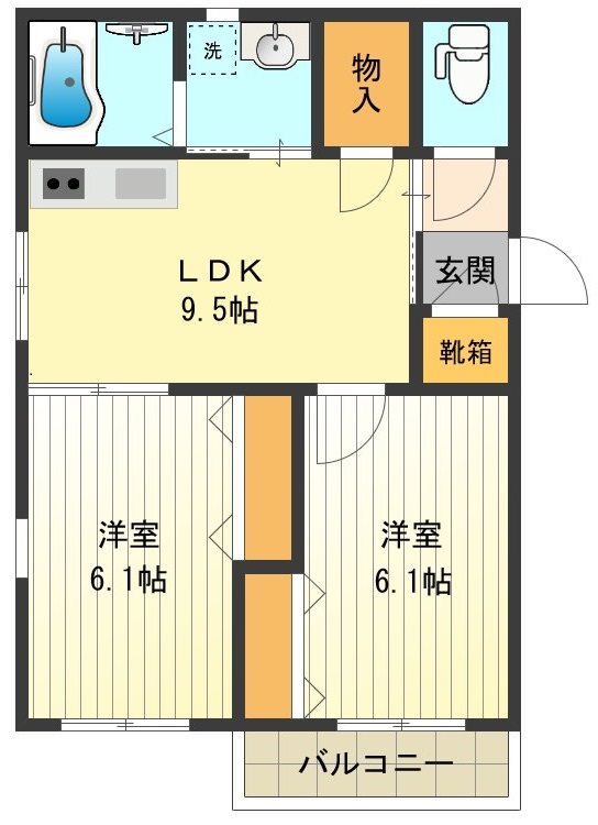 ソレイユ 間取り図